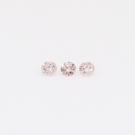 0.07 Total carat trio of round-cut FLP/PR Argyle pink diamonds