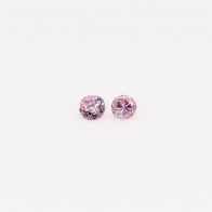 0.06 Total carat pair of round-cut FIPP Argyle pink diamonds