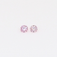 0.09 Total carat pair of round-cut FPP Argyle pink diamonds