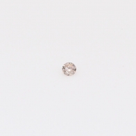 0.02 Carat round-cut intense pink champagne diamond