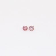 0.03 Total carat pair of round-cut 3PR Argyle pink diamonds