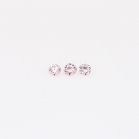 0.04 Total carat trio of round-cut FP Argyle pink diamonds