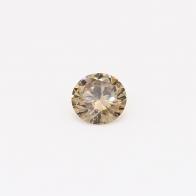 0.39 Carat round-cut champagne diamond