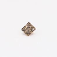 0.2 Carat princess-cut champagne diamond