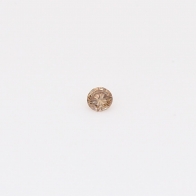 0.04 Carat round-cut champagne diamond