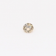 0.11 Carat round-cut champagne diamond