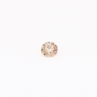 0.082 Carat round-cut champagne diamond