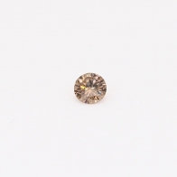 0.11 Carat round-cut champagne diamond