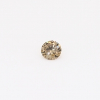 0.15 Carat round-cut champagne diamond