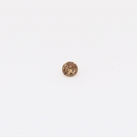 0.03 Carat round-cut champagne diamond