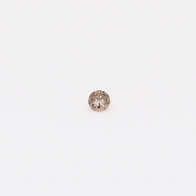 0.02 Carat round-cut champagne diamond