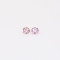 0.06 Carat pair of round-cut FPP Argyle pink diamonds