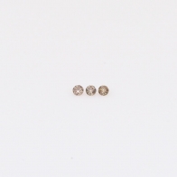 0.015 Total carat trio of round-cut champagne diamonds