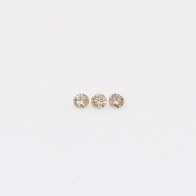 0.03 Total carat trio of round-cut champagne diamonds