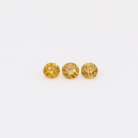 1.05 Total carat trio of round-cut fancy intense orange diamonds