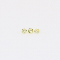 0.45 Total carat trio of round-cut fancy yellow diamonds