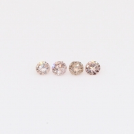 0.10 Total carat parcel of round-cut intense pink champagne diamonds