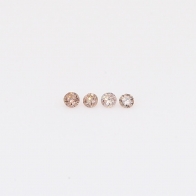 0.04 Total carat parcel of round-cut intense pink champagne diamonds