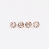0.20 Total carat parcel of round-cut intense pink champagne diamonds