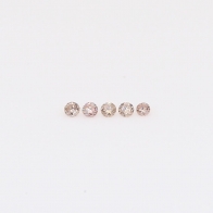 0.035 Total carat parcel of round-cut intense pink champagne diamonds
