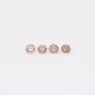 0.08 Total carat parcel of round-cut intense pink champagne diamonds