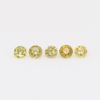 0.20 Total carat parcel of round-cut fancy green diamonds