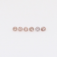 0.09 Total carat parcel of round-cut intense pink champagne diamonds
