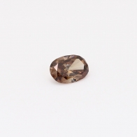 0.24 Carat round-cut champagne diamond