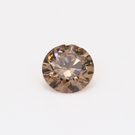 0.094 Carat round-cut champagne diamond