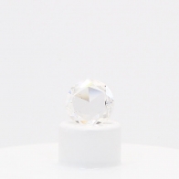 0.26 Carat rose round-cut white diamond
