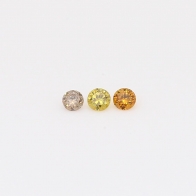 0.09 total carat parcel of round-cut rainbow diamonds