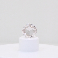0.21 Carat rose-cut round white diamond