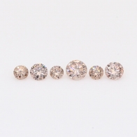 0.22 Total carat parcel of round-cut Argyle intense pink champagne diamonds