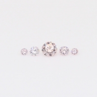 0.14 total carat parcel of round-cut FLP Argyle pink diamonds