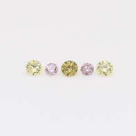 0.141 Total carat parcel of round-cut rainbow diamonds