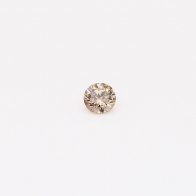 0.08 Carat round-cut champagne diamond