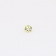 0.05 Carat round-cut fancy light yellow diamond