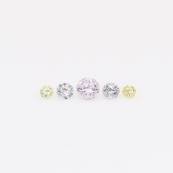 0.085 total carat parcel of round-cut rainbow diamonds