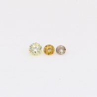 0.10 total carat parcel of round-cut rainbow diamonds