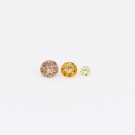 0.095 total carat parcel of round-cut rainbow diamonds