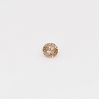 0.07 Carat round cut champagne diamond
