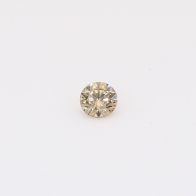 0.14 Carat round-cut champagne diamond