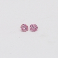 0.09 Total carat pair of round cut 5P/PP Argyle pink diamonds