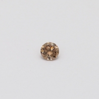 0.13 Carat round cut champagne diamond