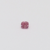 0.09 Carat Cushion Cut GIA Certified Fancy Deep Purplish Pink Diamond