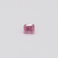 0.20 Carat cushion cut GIA certified fancy intense purplish pink diamond