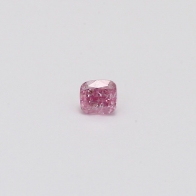 0.20 Carat cushion cut GIA certified fancy intense purplish pink diamond