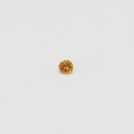 0.02 Carat round-cut fancy deep orange diamond