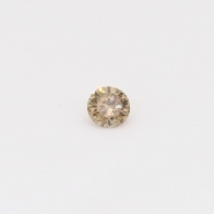 0.14 Carat round cut champagne diamond