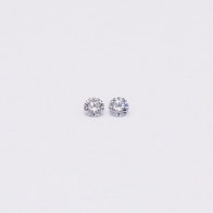 0.04 Total carat pair of round cut BL2 Argyle blue diamonds